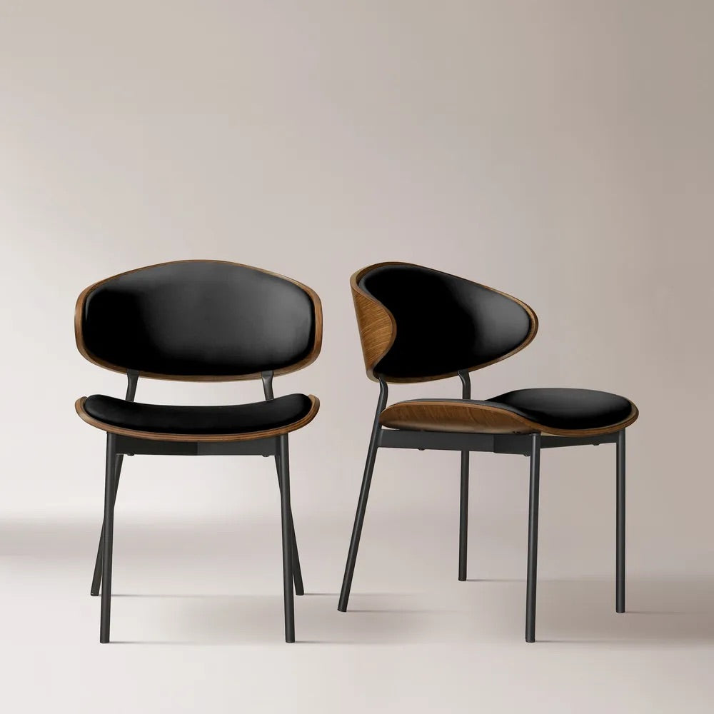 Venn Leather Dining Chairs (Set of 2)