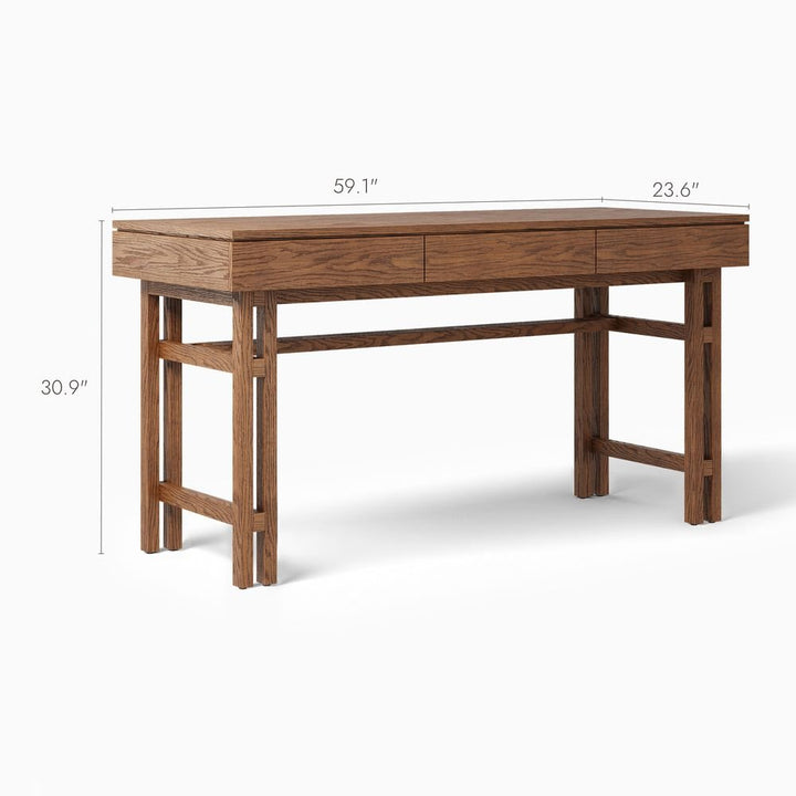 Arvid 150 cm Oak Desk - Exclusivia
