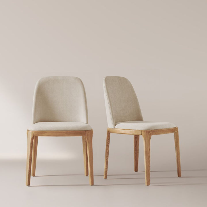 Norrin Cotton Linen Dining Chairs (Set of 2)