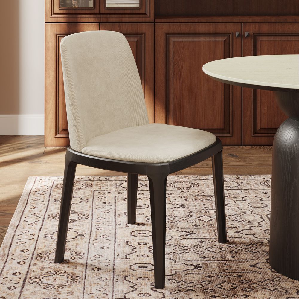 Norrin Cotton Linen Dining Chairs (Set of 2)