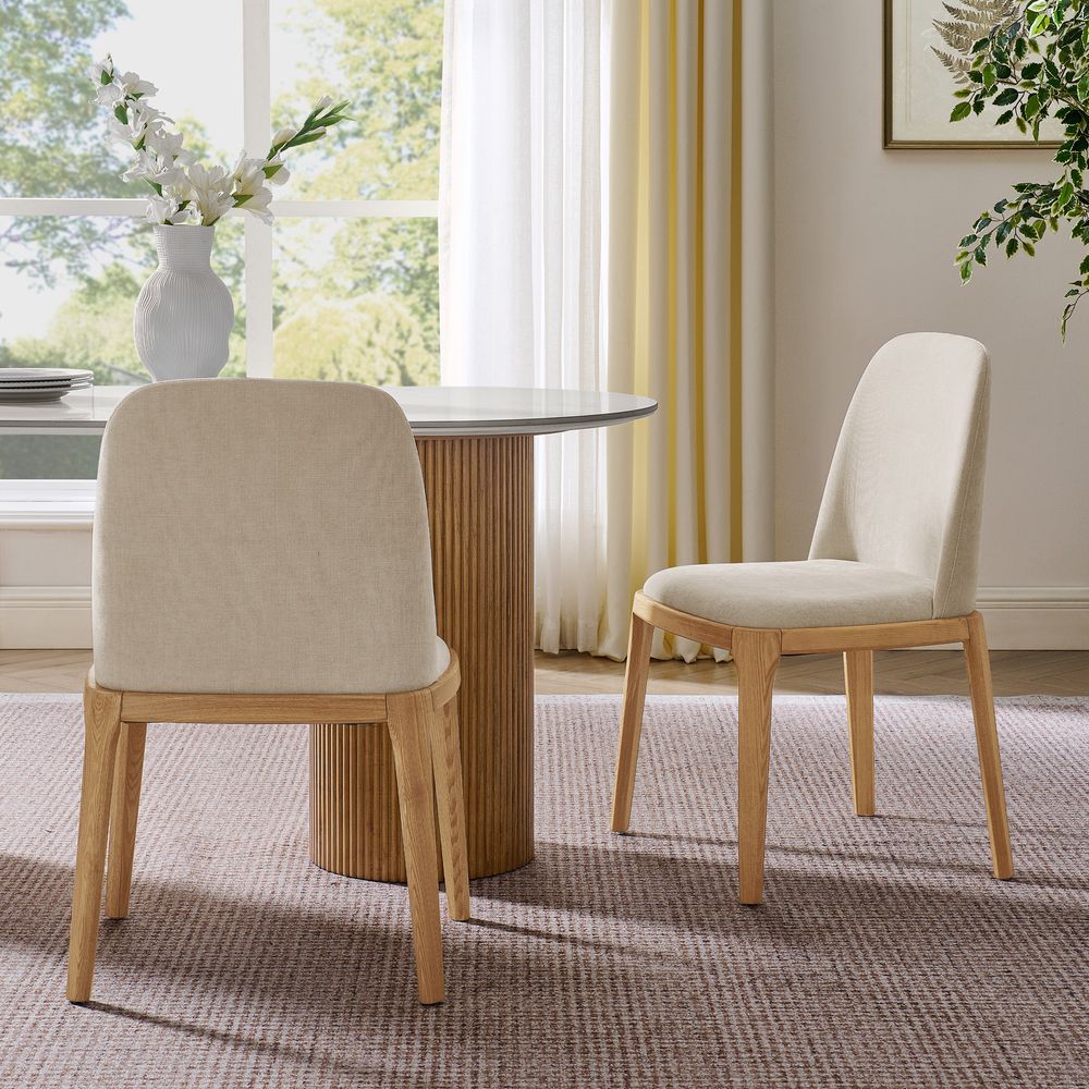 Norrin Cotton Linen Dining Chairs (Set of 2)