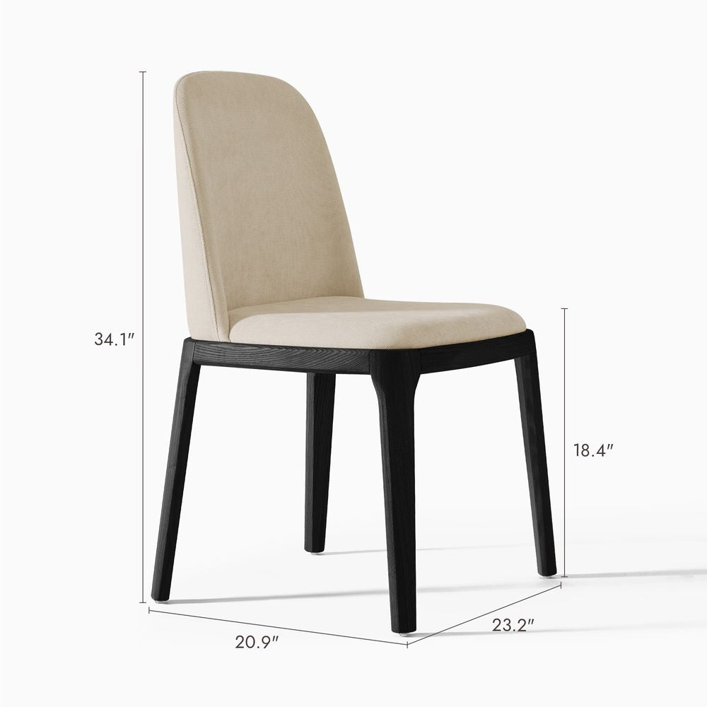 Norrin Cotton Linen Dining Chairs (Set of 2)