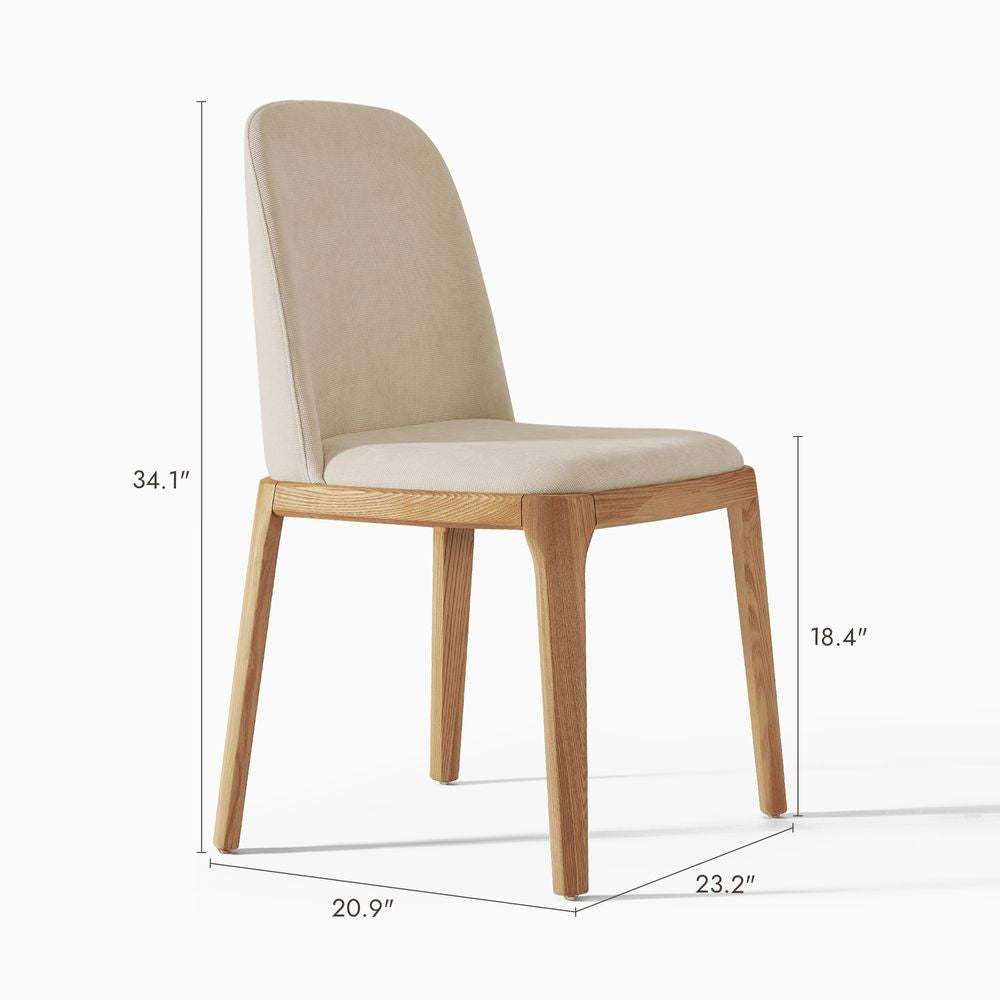 Norrin Cotton Linen Dining Chairs (Set of 2)