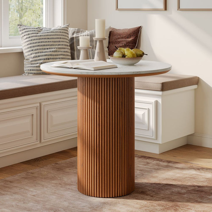 Lumea Natural Dining Table, 80cm & 100cm