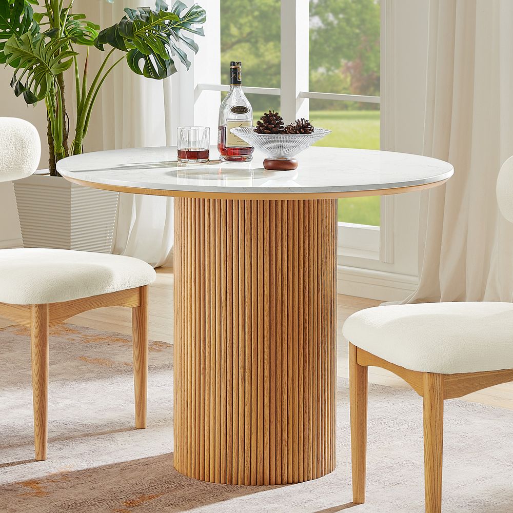 Lumea Natural Dining Table, 80cm & 100cm