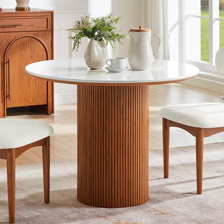 Lumea Natural Dining Table, 80cm & 100cm