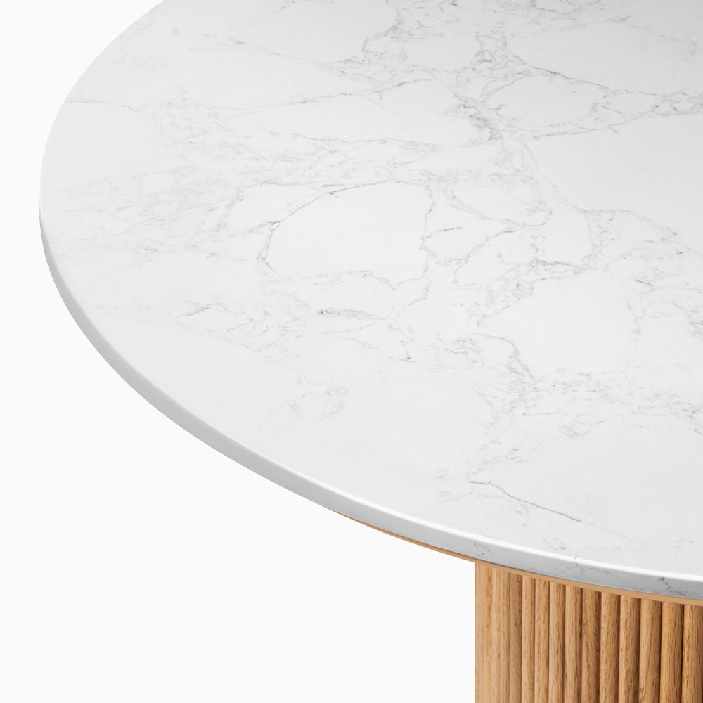 Lumea Natural Dining Table, 80cm & 100cm