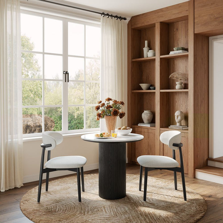 Lumea Natural Dining Table, 80cm & 100cm