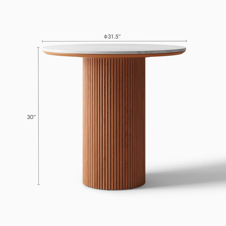 Lumea Natural Dining Table, 80cm & 100cm