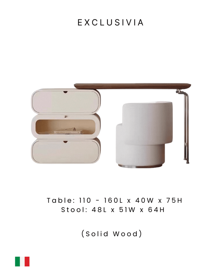 FORMA Italian Adjustable Vanity Dressing Table - Exclusivia