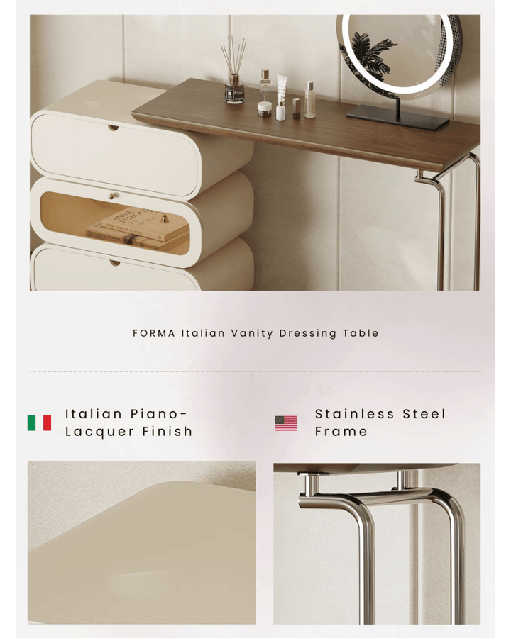 FORMA Italian Adjustable Vanity Dressing Table - Exclusivia