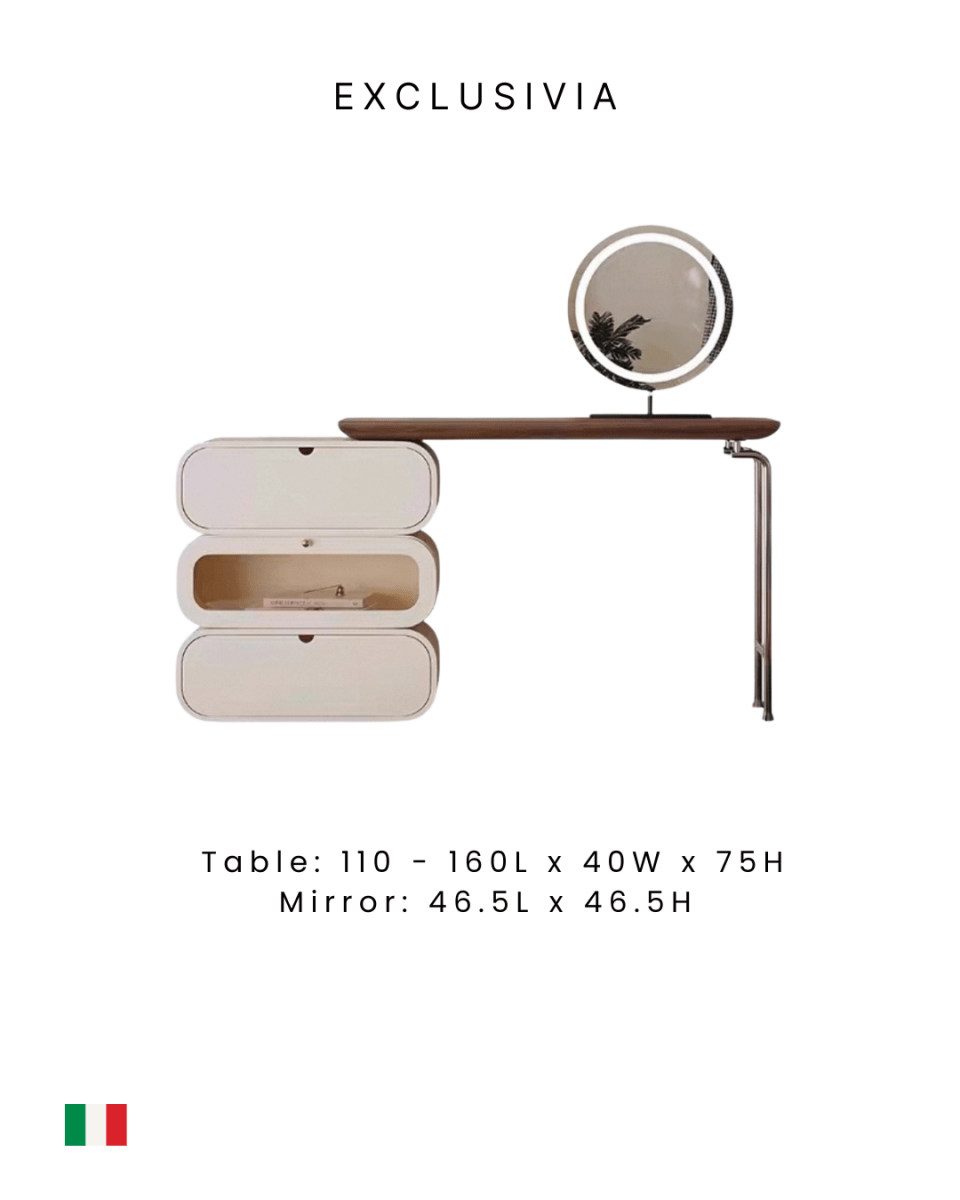 FORMA Italian Adjustable Vanity Dressing Table - Exclusivia