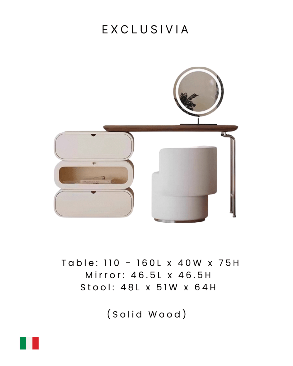 FORMA Italian Adjustable Vanity Dressing Table - Exclusivia