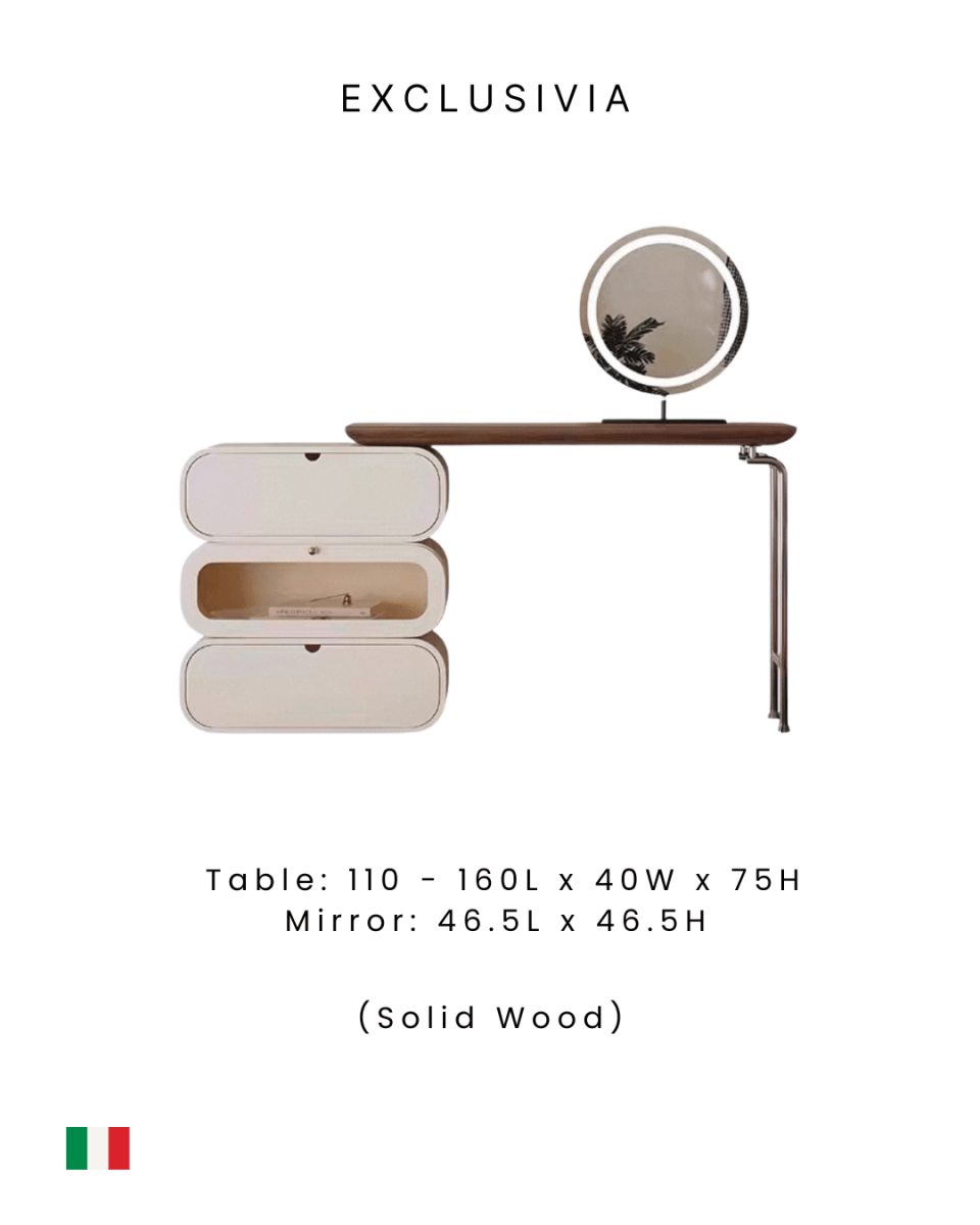 FORMA Italian Adjustable Vanity Dressing Table - Exclusivia