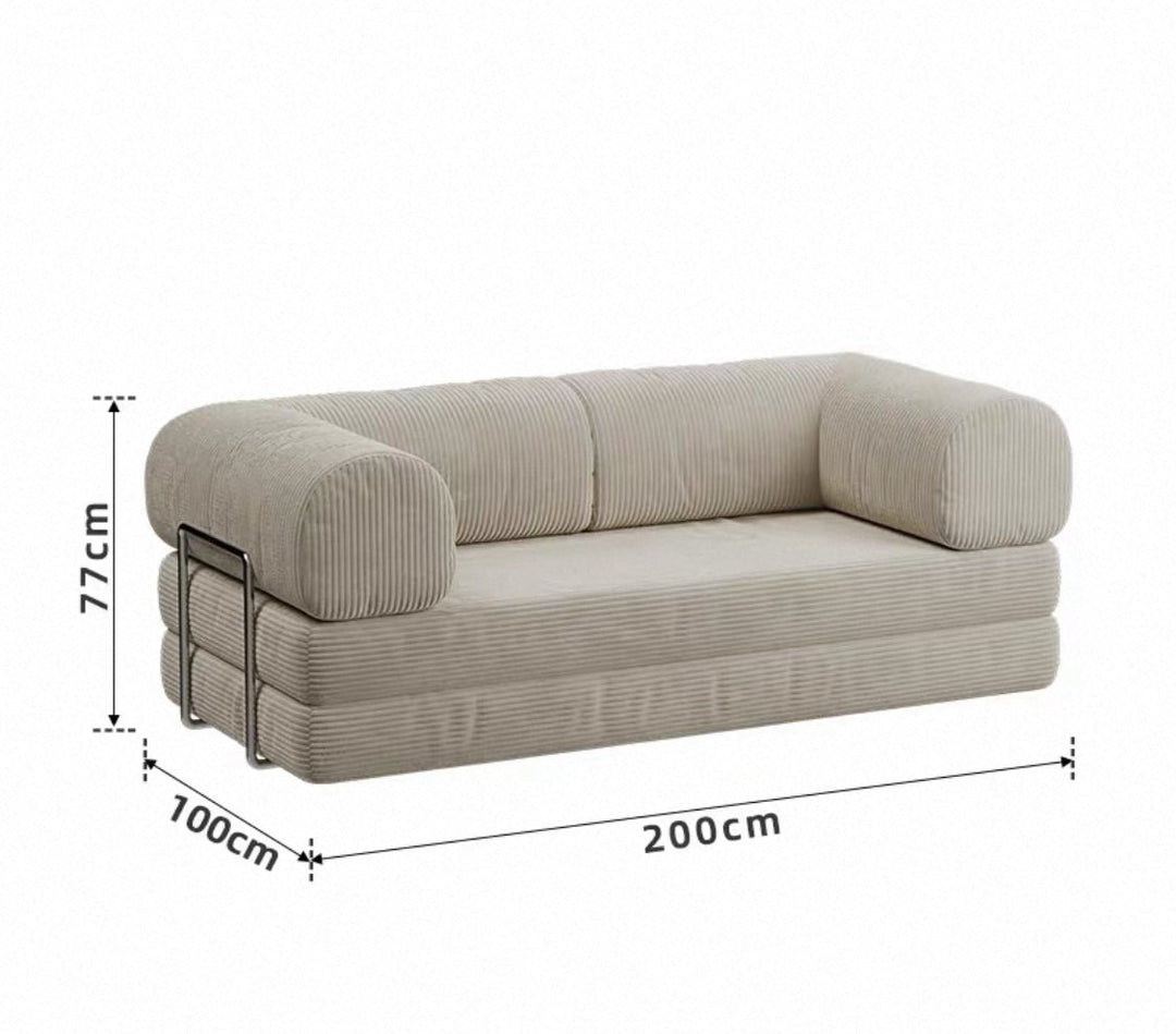 LUMI Corduroy Convertible Sofa Bed - Exclusivia