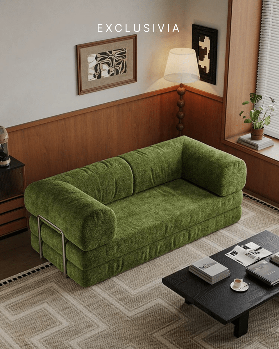 LUMI Corduroy Convertible Sofa Bed - Exclusivia