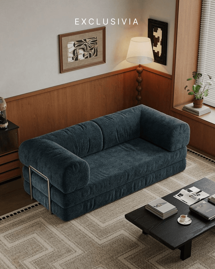 LUMI Corduroy Convertible Sofa Bed - Exclusivia