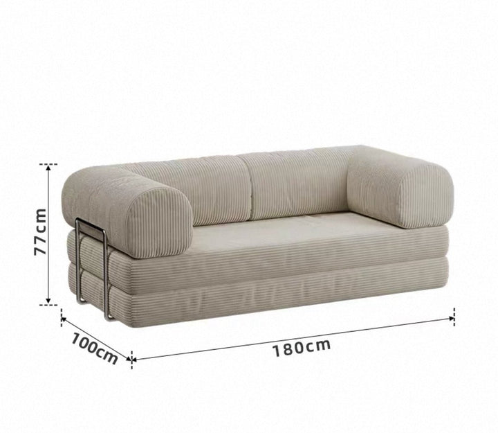 LUMI Corduroy Convertible Sofa Bed - Exclusivia