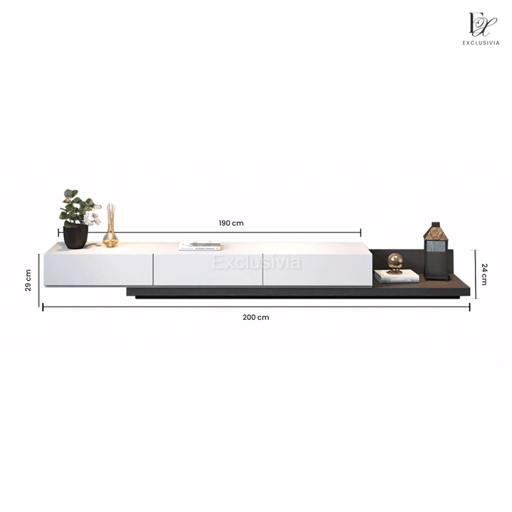 MYTHOS TV Console Extendable Wooden - Exclusivia