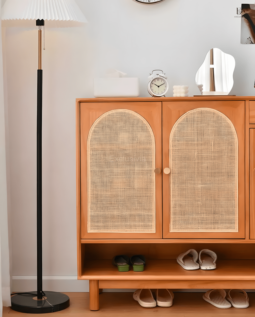 NATHAN Rattan Shoe Cabinet Rack - Exclusivia