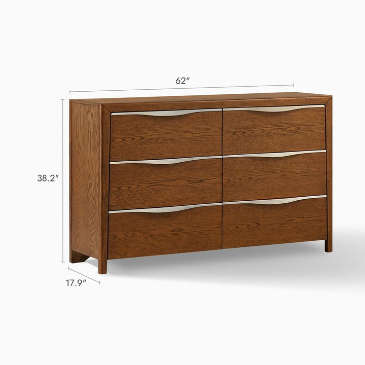 Nils 6 - Drawer Dresser, 160 cm - Exclusivia