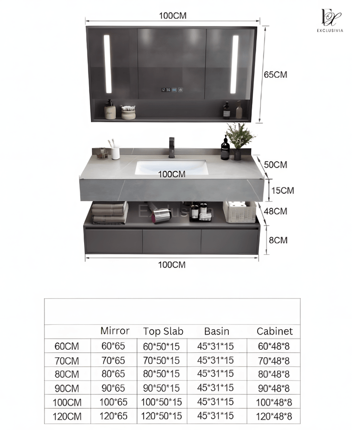 NOVA Toilet Vanity Cabinet Mirror - Exclusivia