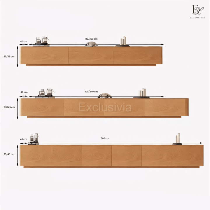 PENDO TV Console Coffee Table Japandi - Exclusivia
