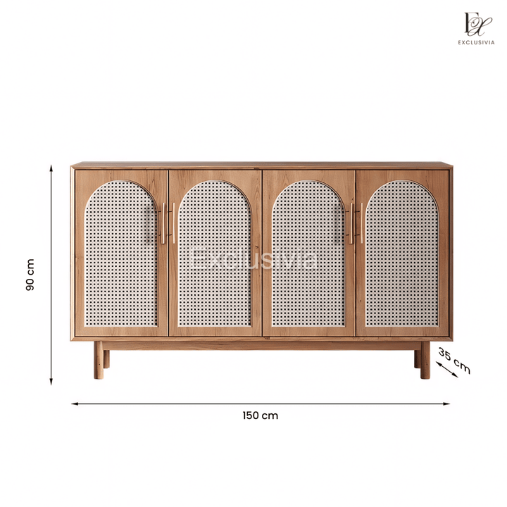 RUMI Rattan Sideboard Cabinet Console - Exclusivia