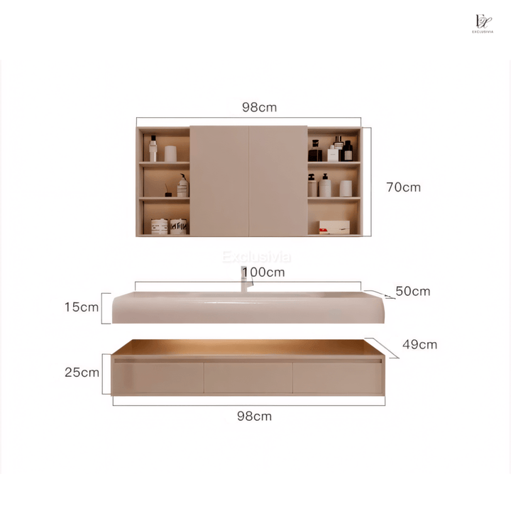RYN Toilet Vanity Cabinet Basin Bathroom - Exclusivia