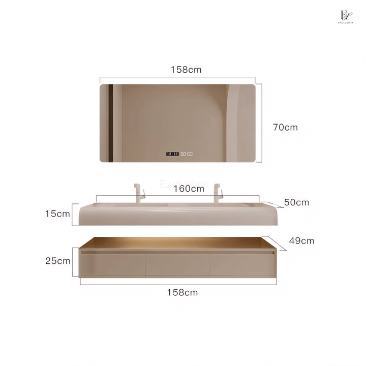 RYN Toilet Vanity Cabinet Basin Bathroom - Exclusivia