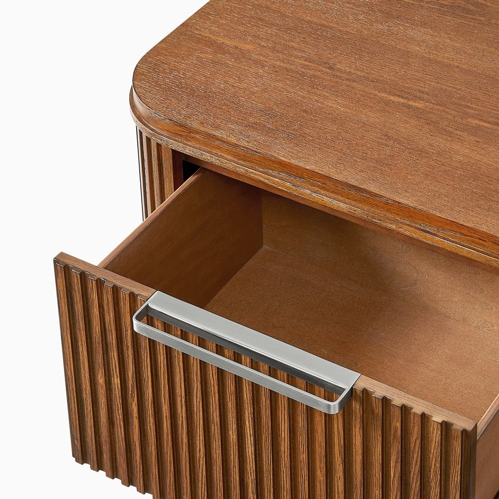 Toren 2 - Drawer Fluted Nightstand, 67 cm - Exclusivia