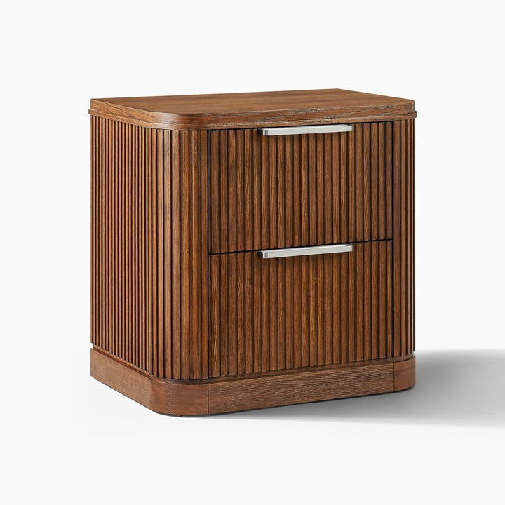 Toren 2 - Drawer Fluted Nightstand, 67 cm - Exclusivia