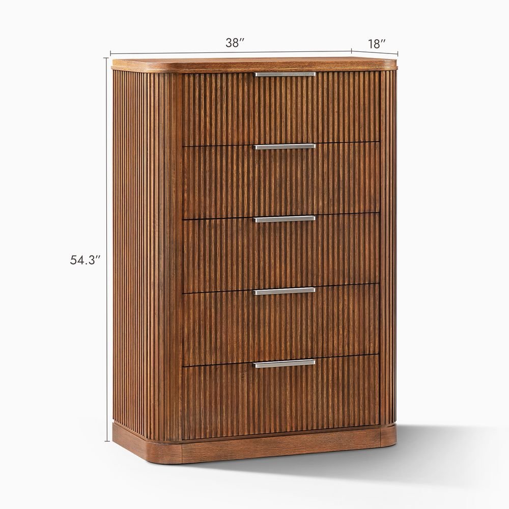 Toren 5 - Drawer Fluted Chest, 100 cm - Exclusivia