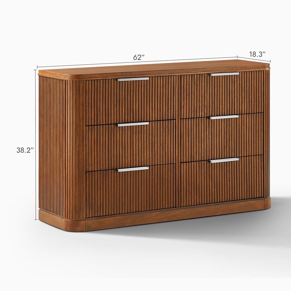 Toren 6 - Drawer Fluted Dresser, 160 cm - Exclusivia