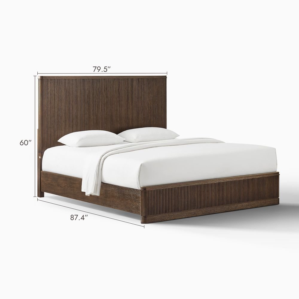 Toren Fluted Bed, Queen & King - Exclusivia