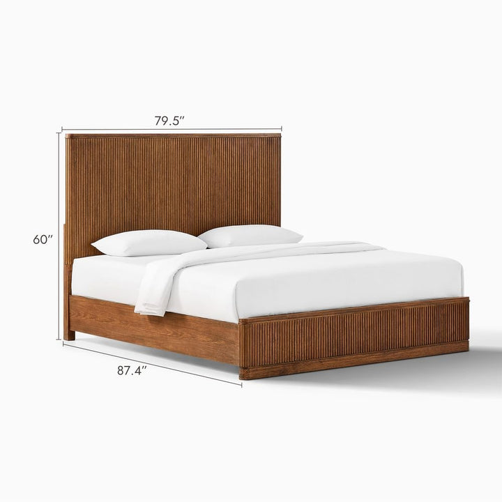 Toren Fluted Bed, Queen & King - Exclusivia