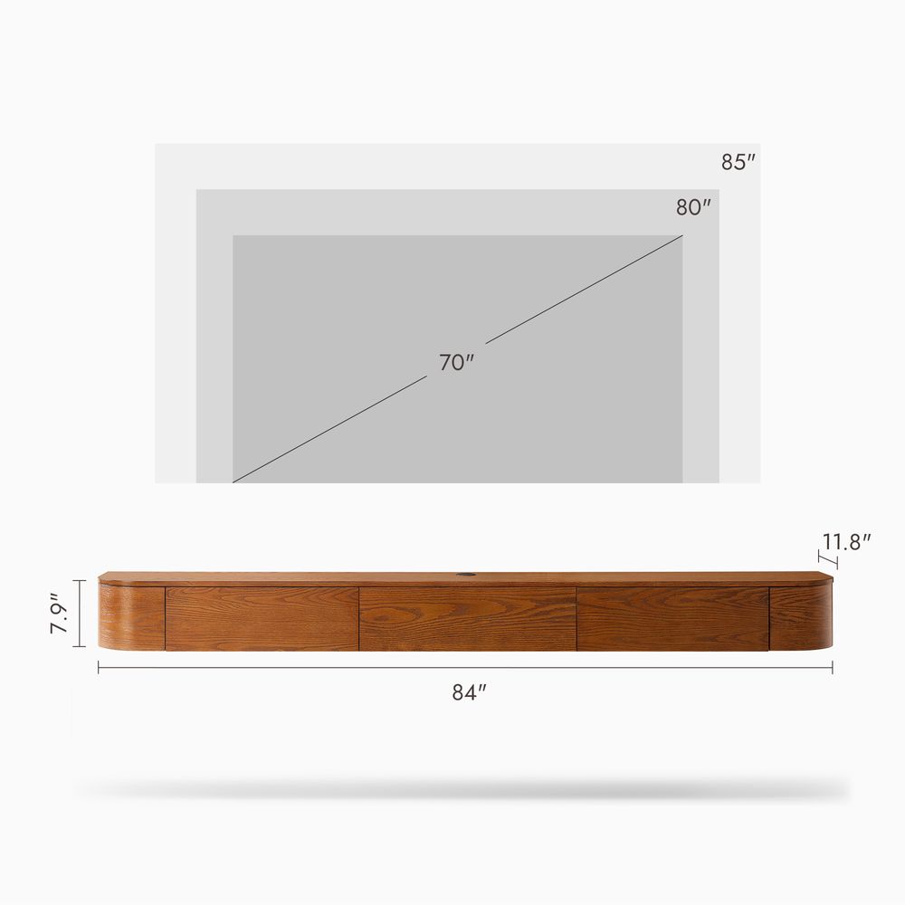 Vale Floating Media Console, 213cm - Exclusivia
