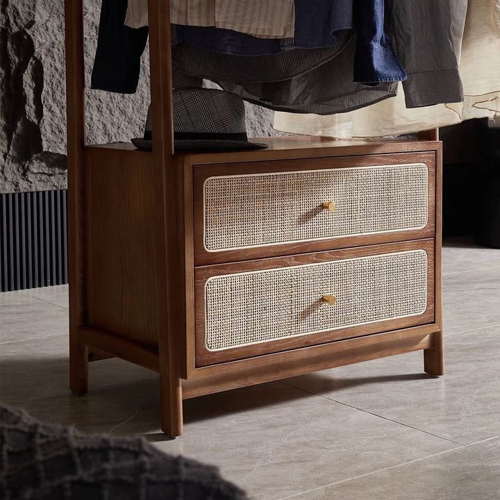 VINTANA Rattan Standing Coat Rack - Exclusivia