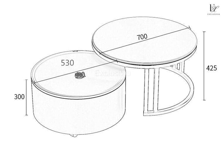 ARIA Round Nesting Coffee Tables - Exclusivia