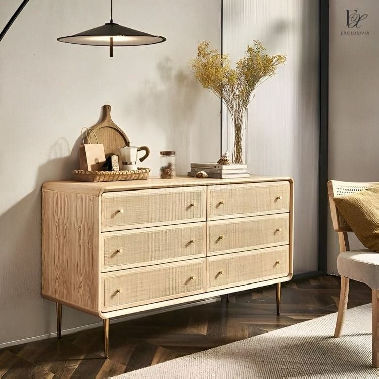BEATRIX Rattan Drawers Sideboard Console - Exclusivia