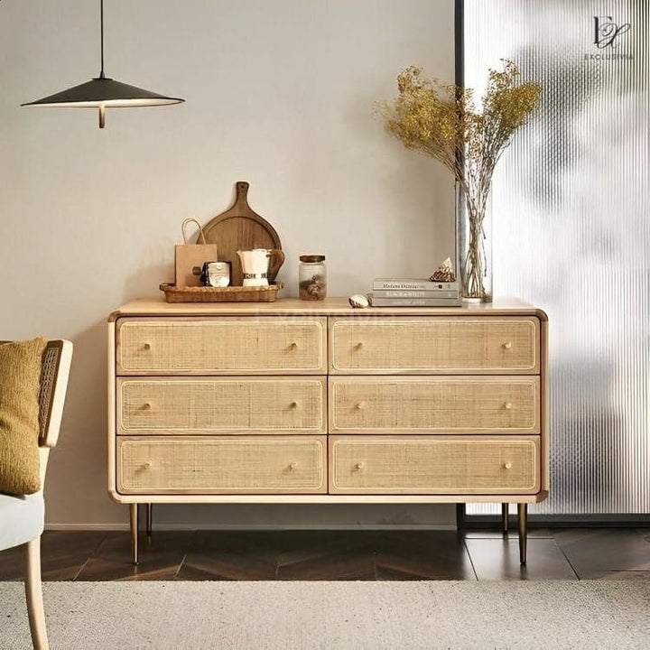 BEATRIX Rattan Drawers Sideboard Console - Exclusivia