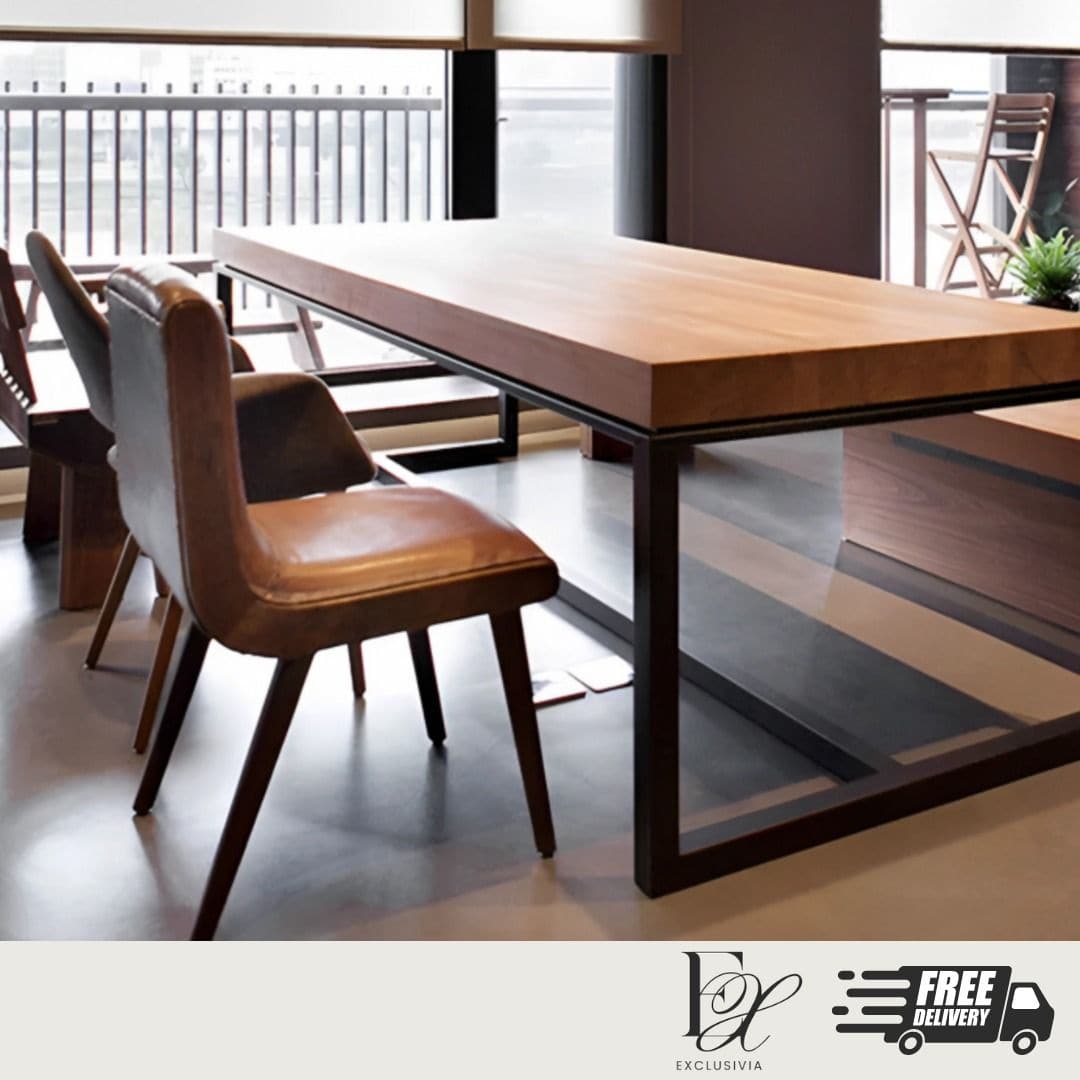 BRI Dining Table Rustic Solid Wood - Exclusivia