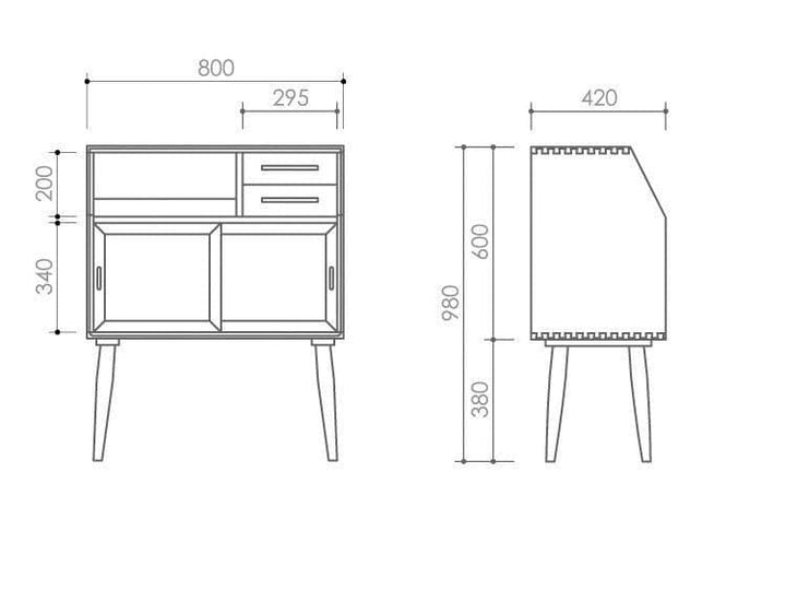 ZONX Rattan Sideboard Cabinet - Exclusivia