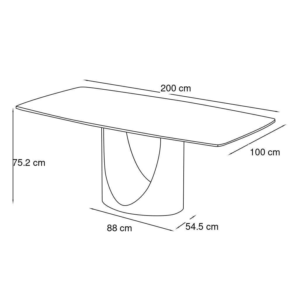 Aurelio Rectangular Sintered Stone Dining Table