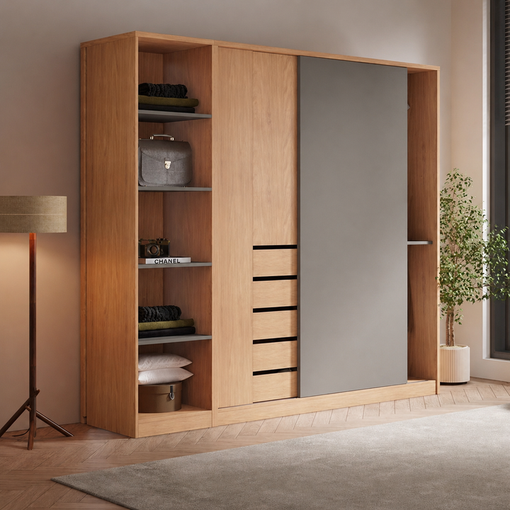 Golden Japandi Wardrobe