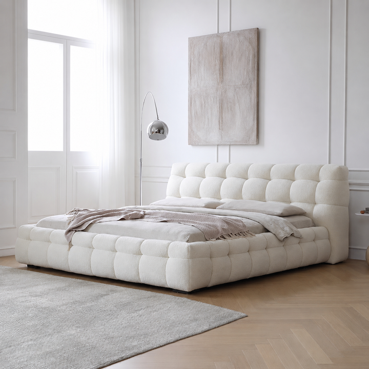 Puffin Tufted Modern Boucle Bedframe