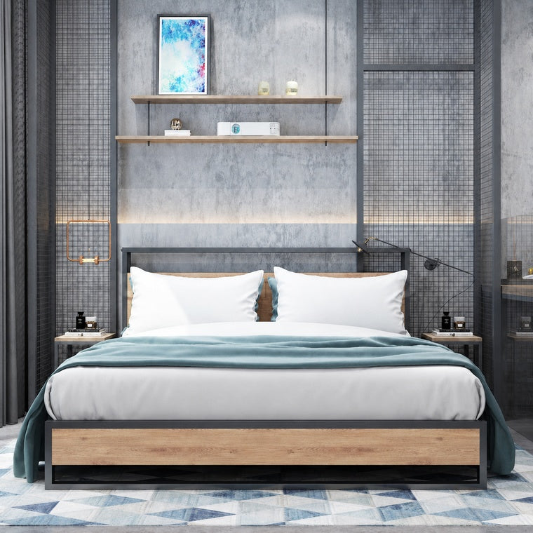 Ferris Industrial Pine Bedframe