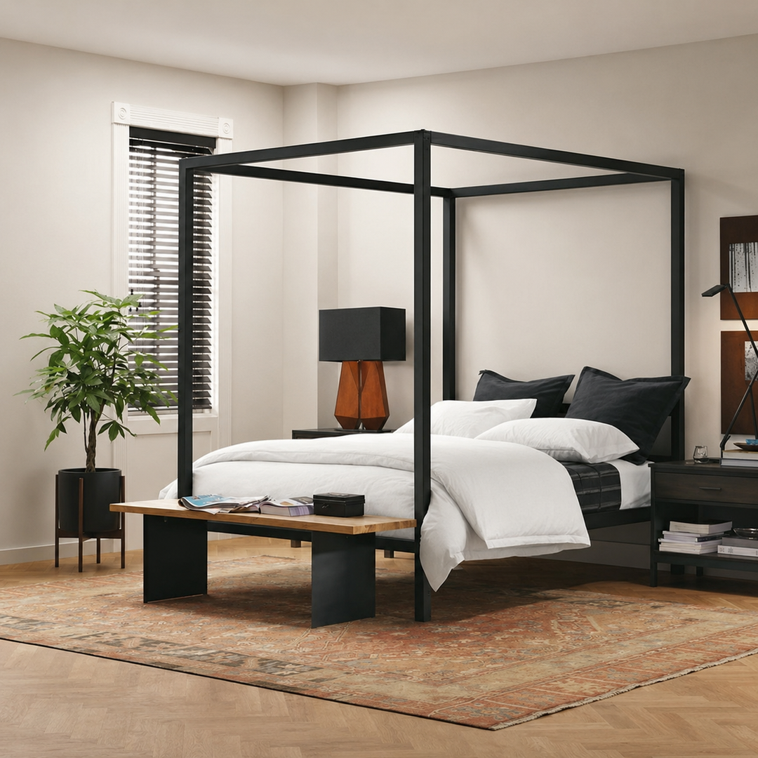 Valen Metal Canopy Bedframe
