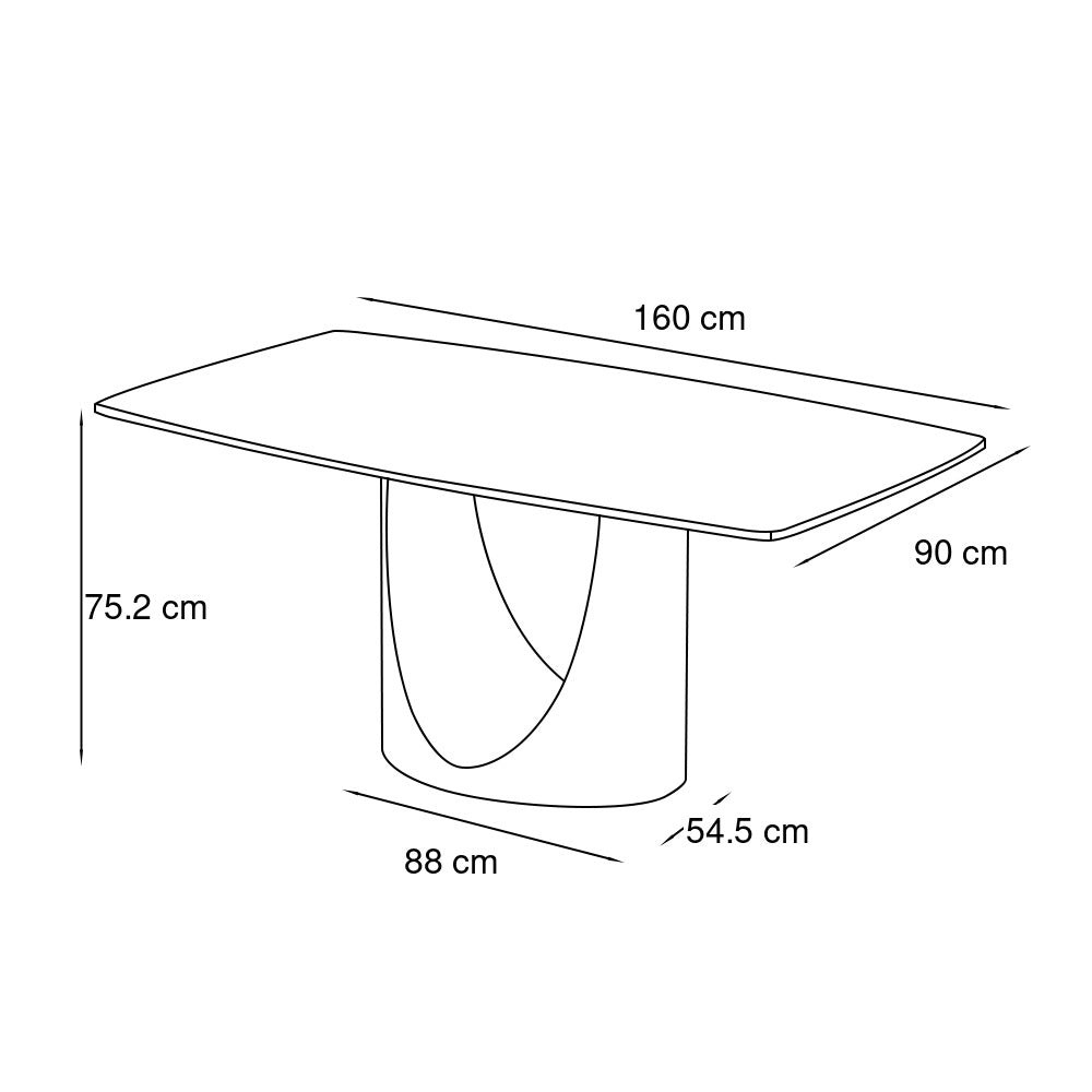 Aurelio Rectangular Sintered Stone Dining Table