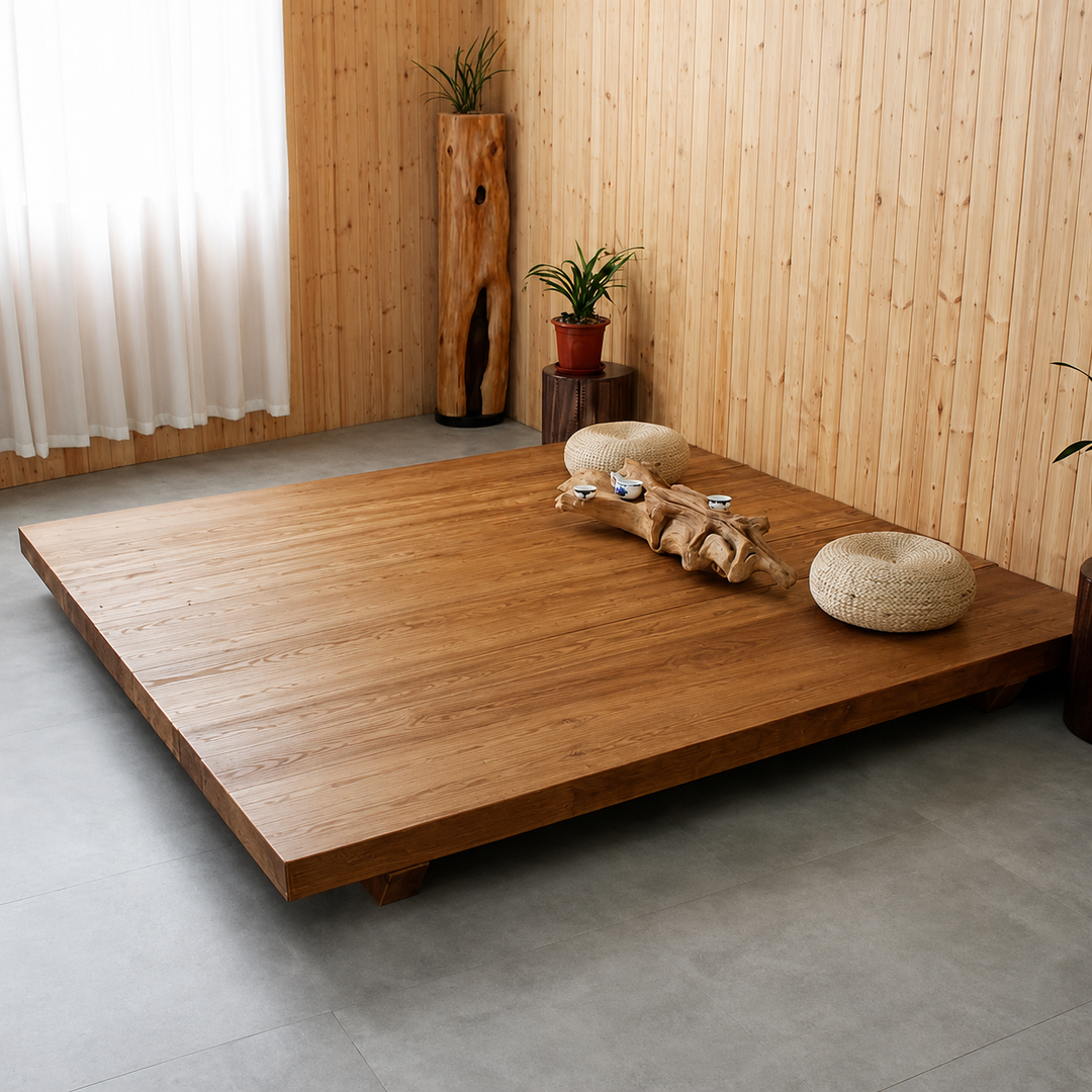 Solen Minimalist Solid Wood Platform Bedframe